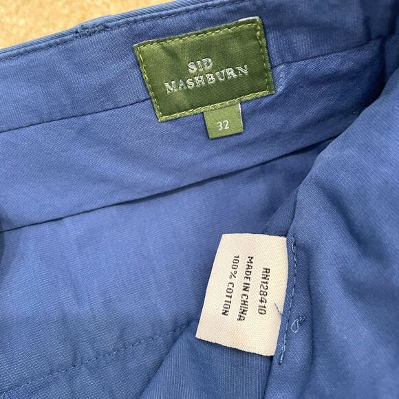 $175 Sid Mashburn NWT Mens Size 32 Garment-Dyed Sport Trouser Cobalt Twill Chino - Picture 8 of 8